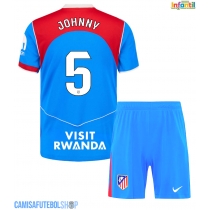Camisa de time de futebol Atletico Madrid Johnny Cardoso #5 Replicas 3º Equipamento Infantil 2025-26 Manga Curta (+ Calças curtas)